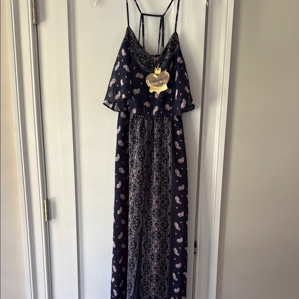 Black Paisley Maxi Dress